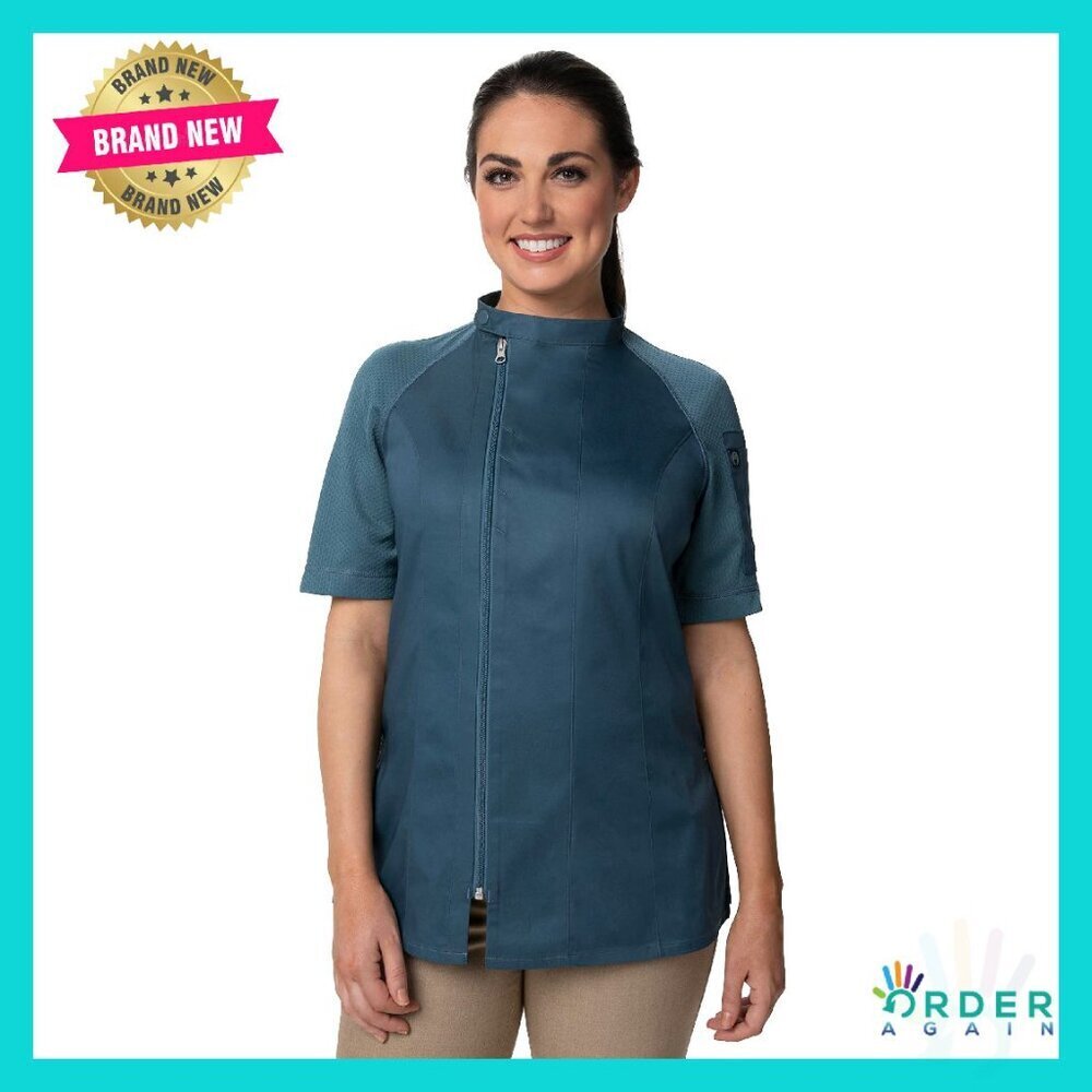 Women's Chef Coat Stretch Vented Form-Fitting Professional Kitchen Wear